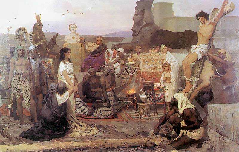 Henryk Siemiradzki Martyrdom of Saints Timothy and Maura, his wife oil painting image